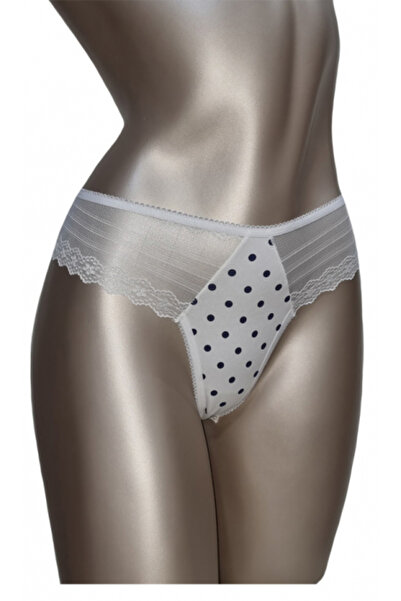 Ioana boutique White polka dot Brazilian panties