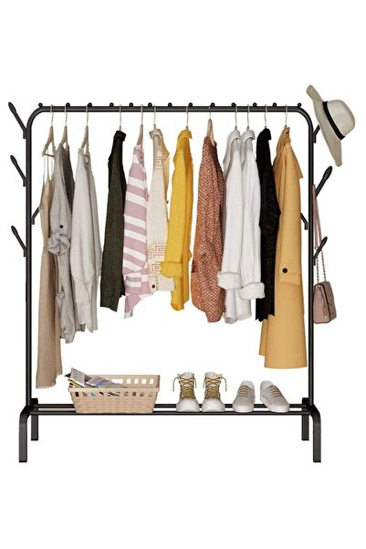 Generic DubaiGallery Clothes Rack Metal Garment Racks Heavy Duty Indoor Bedroom Cool Clothing Hanger with T