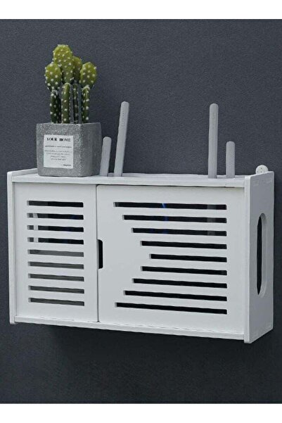 Generic TPGP WiFi Router Storage Box, PVC Router Storage Wall Shelf, Wall-Mounted WiFi Storage Box for Wire
