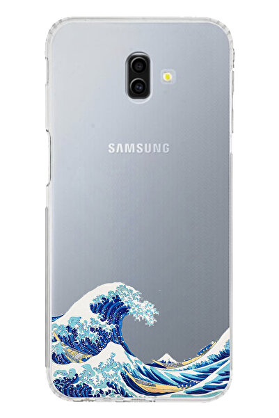 TechTree حافظة سيليكون متوافقة مع هاتف سامسونج جالاكسي J6 بلس بتصميم موجة كان...