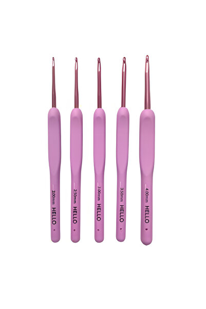 Hello Ergonomik Silikon Tığ Seti (2-2,5-3-3,5-4) HTS4