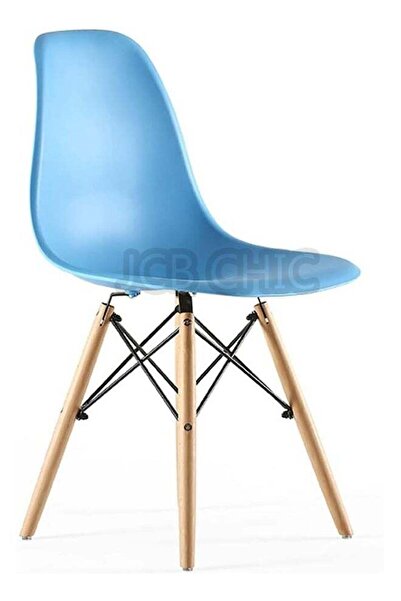 Generic Eames Style Chair with Walnut Wood Legs Eiffel Dining Room Chair - Lounge Chair Without Arm
