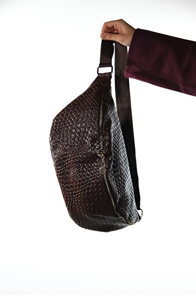 LuviShoes Venta Brown Knitted Women's Large Waist Bag