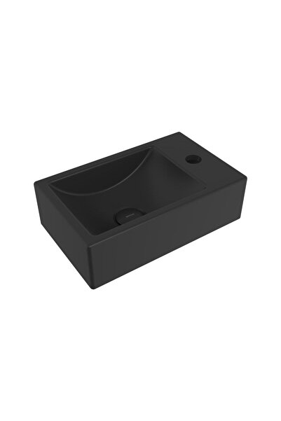 Bocchi Milano Dar Sağ Lavabo 1419-001-0126 Mat Siyah