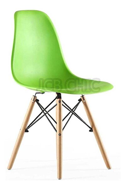 Generic Eames Style Chair with Walnut Wood Legs Eiffel Dining Room Chair - Lounge Chair Without Arm
