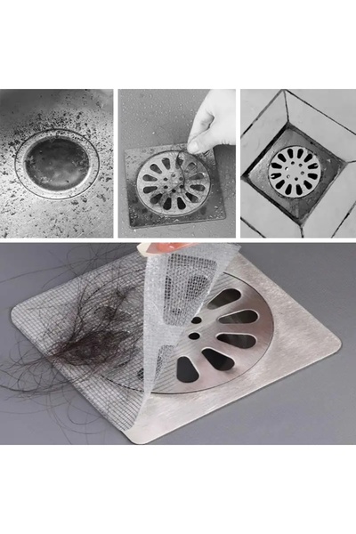 LOVYCO 1 Adet Yapışkanlı Banyo Gider Saç Kıl Tutucu Ve Mutfak Evye Çöp Ayırma...