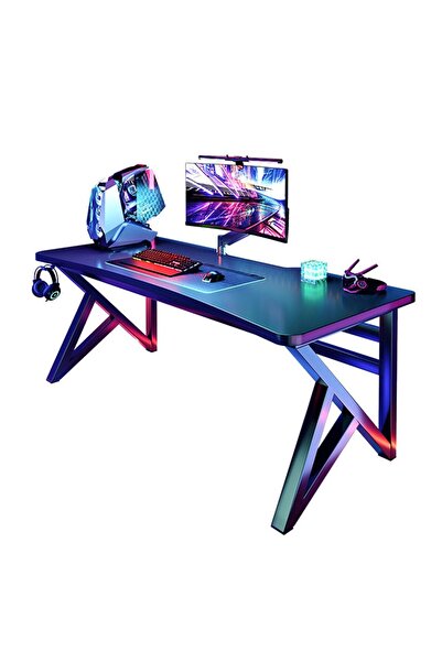 KEKE طاولة كمبيوتر متعددة الوظائف للمكتب المنزلي 100 سم، لون أسود