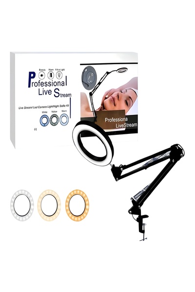 DEANB Katlanabilir LED Masa Lambası | 3 Renk Modlu, Ayarlanabilir, Büyüteçli ...