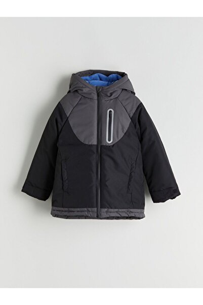 LC Waikiki LCW Kids cu glugă bloc de culoare Palton de schi pentru băieți