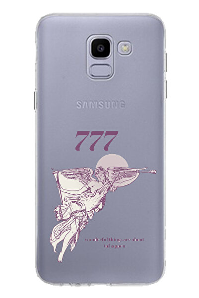 TechTree حافظة سيليكون متوافقة مع هاتف سامسونج جالاكسي J6 777 مصممة على شكل م...