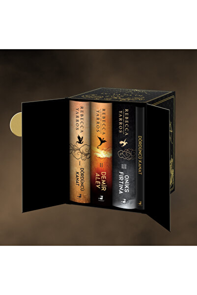 Olimpos Yayınları Dördüncü Kanat Özel Kilitli Sert Kutu Seti (Ciltli) - Rebecca Yarros