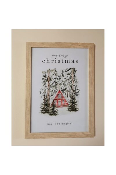 OEM Πίνακας σε καμβά για τα Χριστούγεννα, χειμερινό τοπίο για υπνοδωμάτιο ή σ...