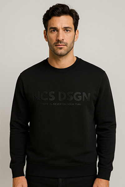 NCS Men's Sweatshirt Crew Neck Black 1664