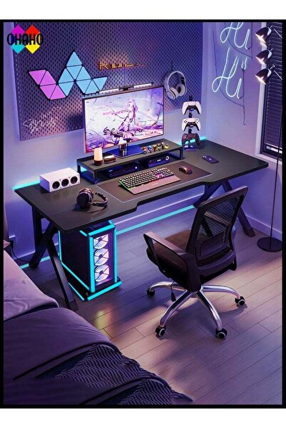 Generic طاولة ألعاب OHAHO مقاس 120 سم، مكتب ألعاب، مكتب كمبيوتر، مكتب منزلي ك...