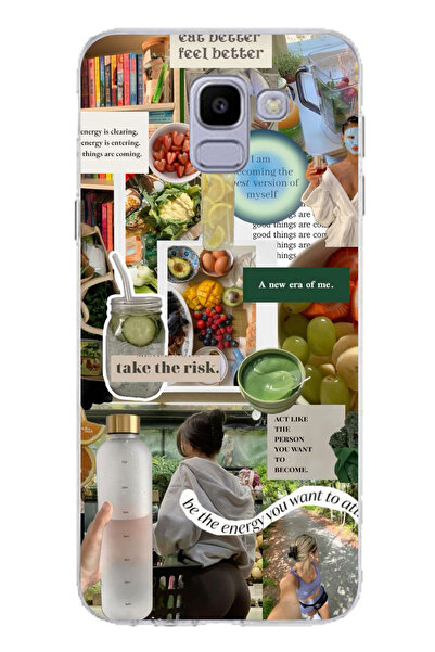 TechTree حافظة سيليكون متوافقة مع هاتف سامسونج جالاكسي J6، تحفيز لنمط حياة صح...