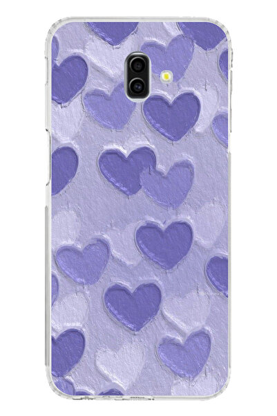 TechTree حافظة سيليكون متوافقة مع هاتف سامسونج جالاكسي J6 بلس بتصميم قلوب أرج...