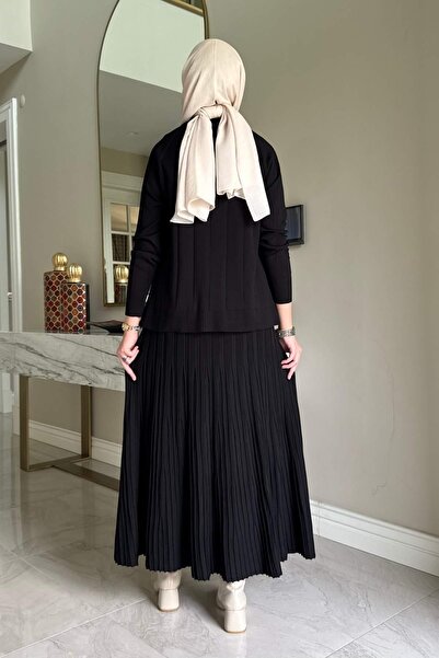 Rabia Şamlı Yonca Knitwear Set Black