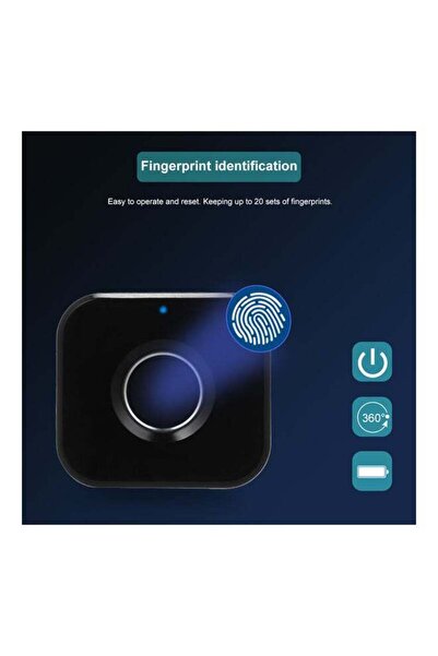 Generic Mini Portable Fingerprint Drawer Lock Black