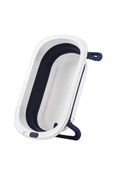 Krista Cadă de baie pliabilă cu robinet de scurgere, pentru bebeluși, albastră