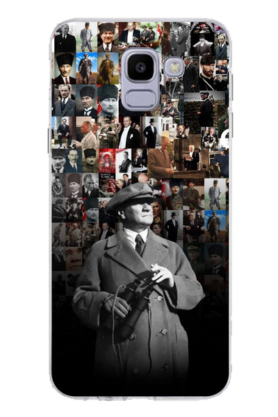 TechTree حافظة سيليكون متوافقة مع هاتف سامسونج جالاكسي J6 بورتريه أتاتورك كول...