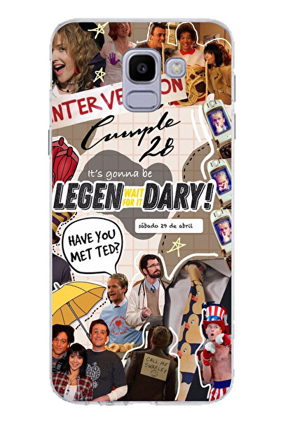 TechTree حافظة سيليكون متوافقة مع هاتف سامسونج جالاكسي J6 بتصميم ريترو جريدة ...