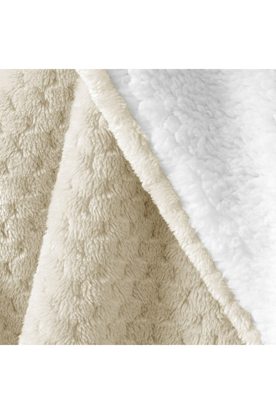 Amelia Home Jacquard relief blanket with modern pattern, Shleepy, 400 g/m2, 220x240 cm, beige