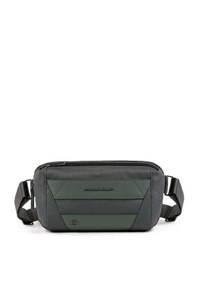PIQUADRO , Trakai, Textile Fanny Pack, Grey, 27 x 14.5 x 7.5 cm, For Men