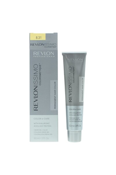 Revlon , Revlonissimo Colorsmetique, KER-HA Complex, Permanent Hair Dye, 8.31 Light Beige ...