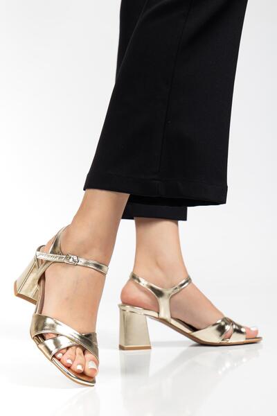 ALTIN TOPUK Women's Gold Heeled Shoes