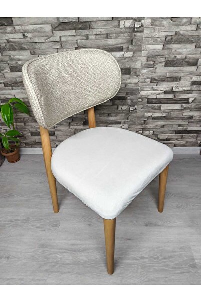 UzHome BOHEM SANDALYE KILIFI SADECE OTURMA GRUBU İTAL KUMAŞ AÇIK KREM RENGİ