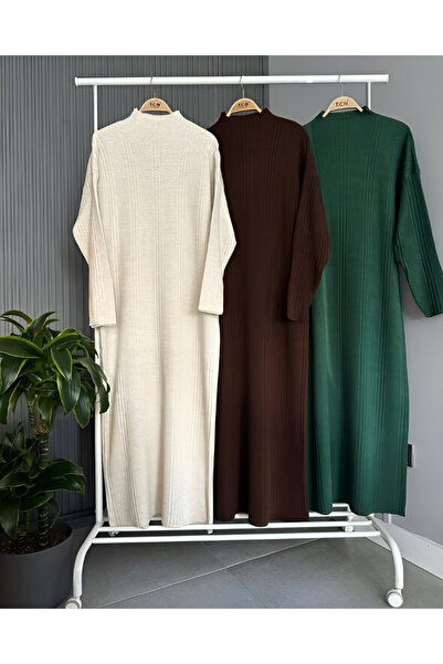 MODA NEVA SALAŞ ÇİZGİLİ TRİKO ELBİSE 2002 PETROL