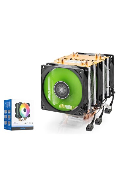 NODAR ND2603 CPU İşlemci Kule Tipi Soğutucu 500 Serisi Üç Fanlı 4 Bakır Borul...
