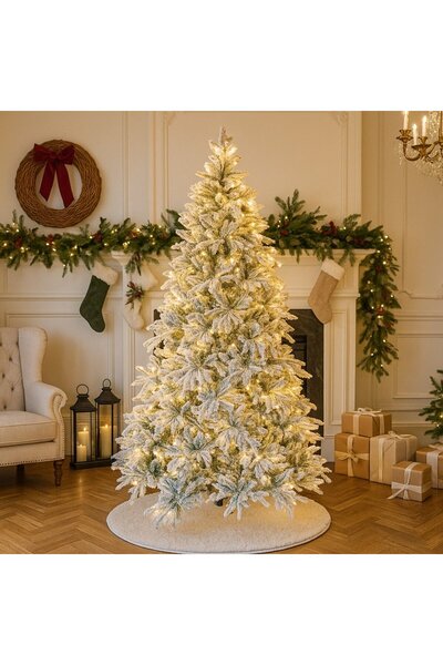 Selgot Brad de Crăciun artificial Alpine Elite, 180 cm, împodobit cu zăpadă – ramuri 2D+3D, 700 de vârfuri, cu balamale