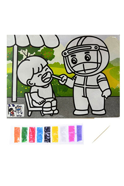 Krista Pictură cu nisip colorat Plansa A4