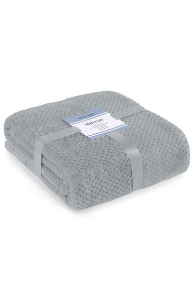 Amelia Home Jacquard relief blanket with modern pattern, Shleepy, 400 g/m2, 70x150 cm, gray
