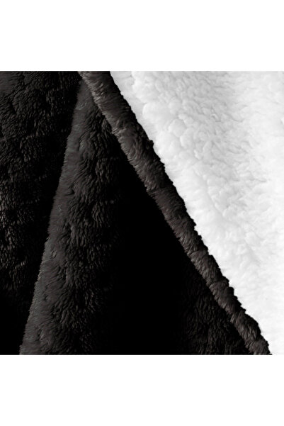 Amelia Home Jacquard relief blanket with modern pattern, Shleepy, 400 g/m2, 220x240 cm, black