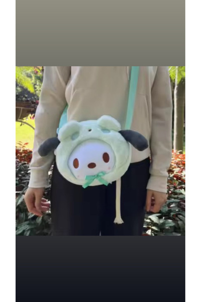 synshop Pochacco Cute Dog Plush Strap Adjustable Bag Gift