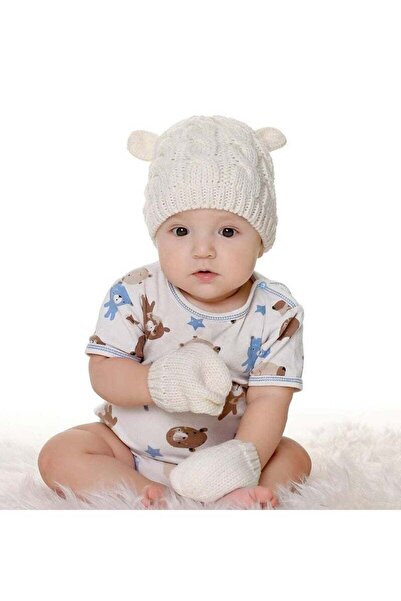 Generic Newborn Winter Beanie Hat Gloves Set for Baby Girls Boys, Infant Toddler Warm Knitted Hat Gloves, Un