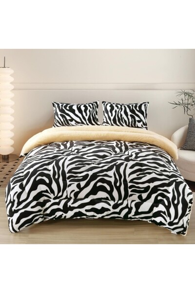 CumparaMisim Cocolino quilt with fur 200x230cm and 2 pillowcases 50x70cm