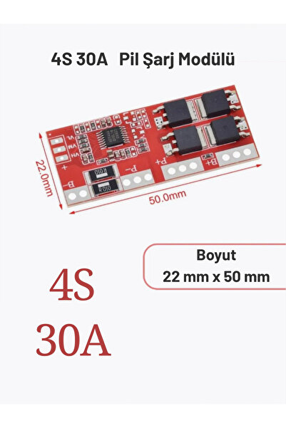 BMS 4S 30A 18650 Lityum Pil Şarj Koruma Devresi (2adet)
