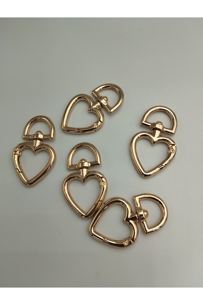 Zeyora Model de inimă cu inel elastic, accesoriu pentru geantă (2 bucăți)