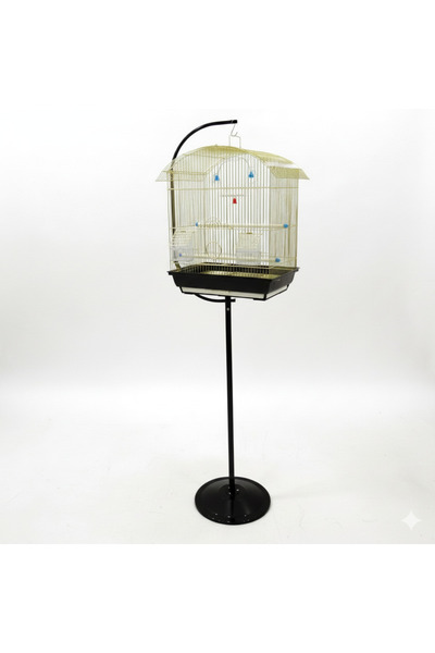 Bird's Bird cage with cage holder suitable for small and medium-sized birds