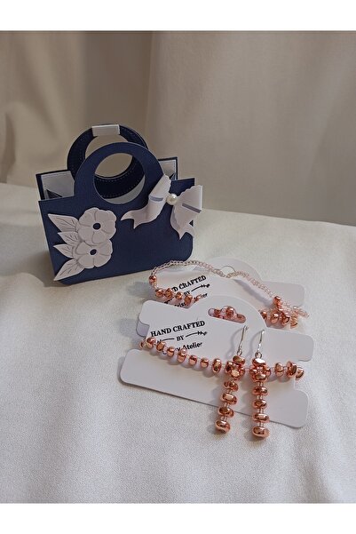 OEM Hematite jewelry set - salmon pink