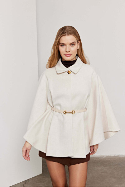 SevdeUgur Cream Oversized Poncho / Hijab Tunic - Sevde Ugur