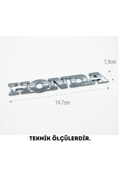 MEFAUTO Honda Civic Crv Accord Compatible Chrome Honda Trunk Lettering