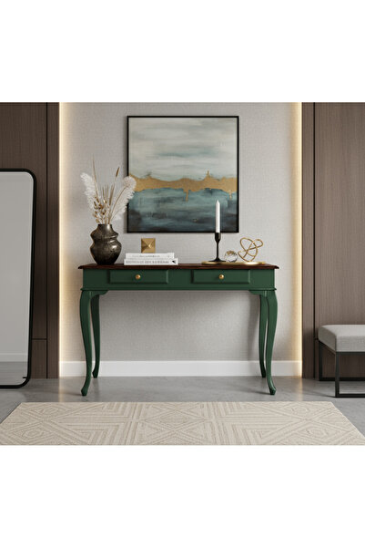 Wooding Mobilya 100 Cm Masif Lükens Yeşil Ceviz Dresuar