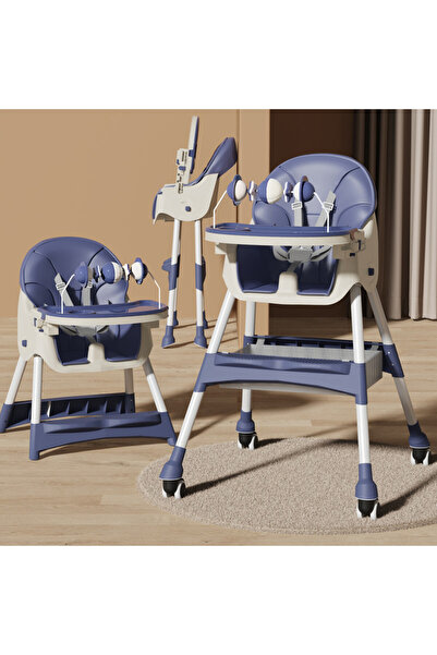 FULLJOY Adjustable high chair for children, 7-in-1, with wheels, toys, storag...
