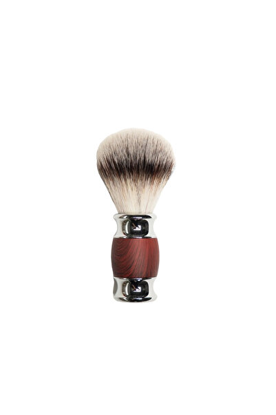 DEPOT , Accessories No. 731 Luxury, Wood & Steel, Face Shaving Brush, Silver/Brown
