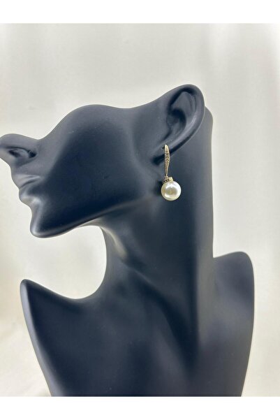 Tudivanyu Aksesuar İnci Model Full Stone Sparkling Women's Earrings-Gold