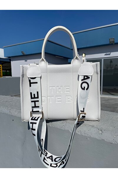 macsoo Women's White the Tote Bag Hand and Crossbody Medium Size Shoulder Bag Width 28cm Length 20cm